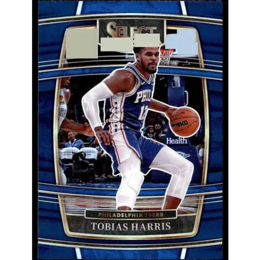 2021-22 Panini Select Tobias Harris Blue Prizm #16 Philadelphia 76ers